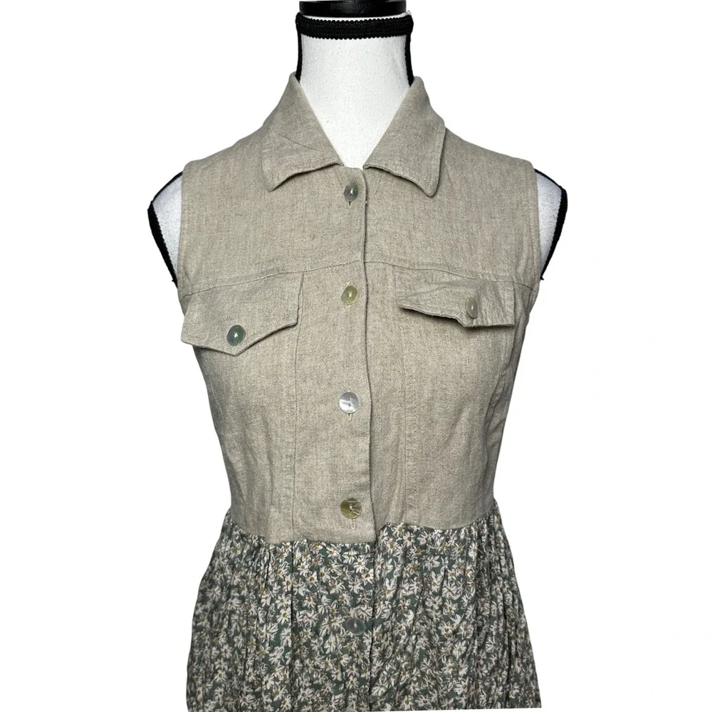 VTG DBY Ltd Floral‎ Dress Womens Sz 3 Grunge Prairie Cottagecore Whimsigoth Boho